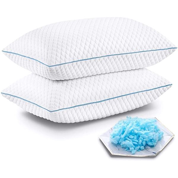 PAIR OF NEW UNPACKED KING SIZE MEMORY FOAM PILLOWS