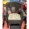 Image 1 : WICKER ARM CHAIR
