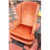 PINK WINGBACK PARLOR CHAIR