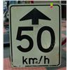 Image 1 : METAL 50KM SPEED ROAD SIGN 24" X 30"