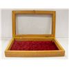 Image 1 : WOODEN VELVET LINED TABLE TOP SHOW CASE