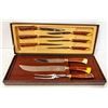 GLO-HILL STAINLESS STEEL STEAK KNIVES + CARVING