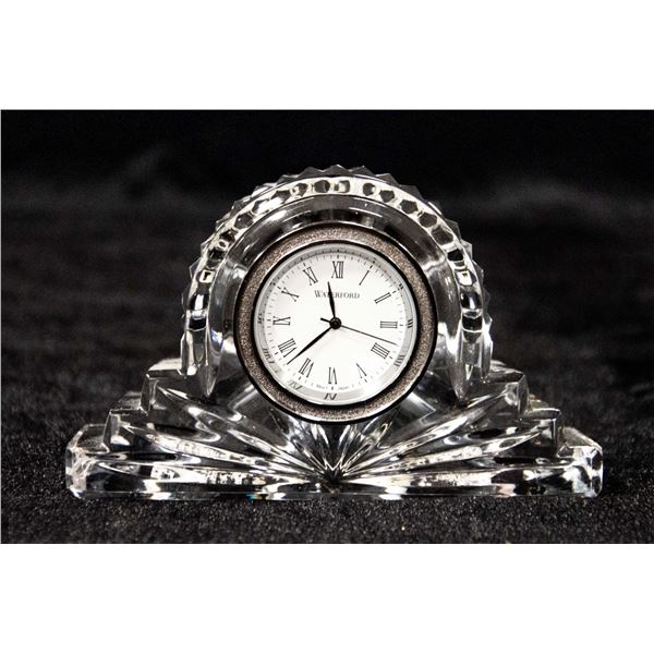 WATERFORD CRYSTAL MINI MANTEL CLOCK APPROX 3" TALL