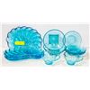 Image 1 : BLUE DEPRESSION ERA GLASSWARE SET