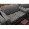 GREY FABRIC SOFA AND LOVE SEAT