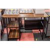 Image 1 : NEW ASSEMBLED COMPUTER DESK W/SHELF, METAL & WOOD