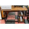 Image 1 : NEW ASSEMBLED COMPUTER DESK W/SHELF, METAL & WOOD