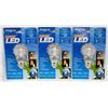 CASE OF 3 OUTDOOR LONG LIFE LED BULBS