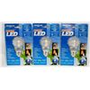 Image 1 : CASE OF 3 OUTDOOR LONG LIFE LED BULBS