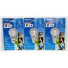 Image 1 : CASE OF 3 OUTDOOR LONG LIFE LED BULBS