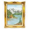 Image 1 : FRAMED G. LABRENTZ COUNTRY CABIN CANVAS ORIGINAL