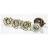 Image 1 : 4 X GLASS DOORKNOBS 50'S