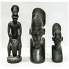 Image 1 : 3 HEAVY BLACK WOOD AFRICAN TRIBAL STATUES