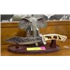 Image 1 : COLLECTOR ELEPHANT THEMED KNIFE AND DISPLAY