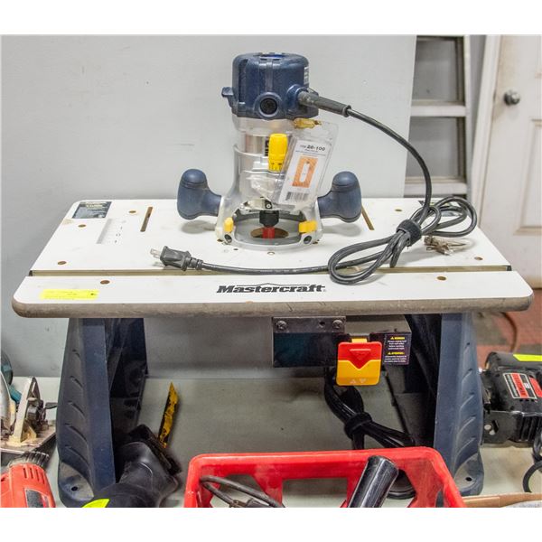 MASTERCRAFT FIXED BASE ROUTER W/ ROUTER TABLE