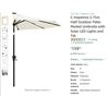 Image 1 : C-HOPETREE 2.75M HALF OUTDOOR PATIO UMBRELLA