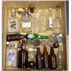 Image 1 : LARGE LOT OF VINTAGE/ANTIQUE GLASS BOTTLES + JARS