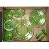 Image 1 : ESTATE BOX OF GREEN GLASS PLATES