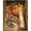 Image 1 : BOX OF ESTATE DEPRESSION GLASS BOWLS / VASE AND