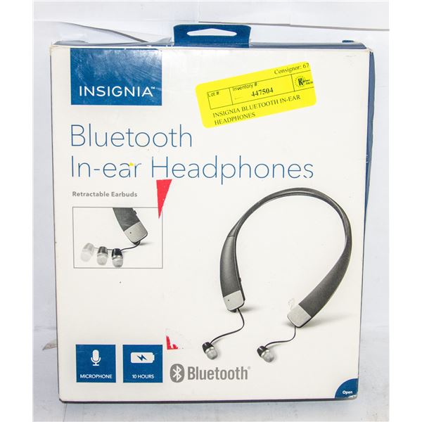 INSIGNIA BLUETOOTH IN-EAR HEADPHONES