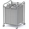 Image 1 : NEW REPACKED 2 BAG HEAVY DUTY ROLLING LAUNDRY