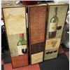 Image 1 : SET OF 3 WINE PICTURES ALL ARE 32 INCHES TALL