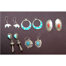 5 NAVAJO ZUNI PR EARRINGS