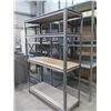Image 2 : Qty 9 Metal & Wood Adjustable Warehouse Shelves, Misc Sizes