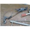 Image 2 : Qty 3 Ratchet Pull Lever Hoists & 3 Hook Chain Link Fence Puller