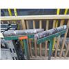 Image 2 : Qty 2 Metal Adjustable Sawhorses & Multiple Plastic Sawhorses, 2 Roller Stands, etc