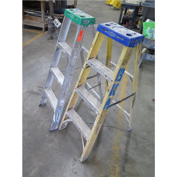 Qty 2 Werner 3 Step Ladders