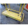 Image 2 : Rolling Metal Yellow 4 Wheel Drywall Cart w/ Solid Base