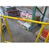 Image 3 : Rolling Metal Yellow 4 Wheel Drywall Cart w/ Solid Base