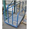 Image 1 : Rolling Metal Blue 3 Section 4 Wheel Drywall Cart w/ Solid Base