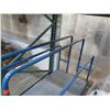 Image 2 : Rolling Metal Blue 3 Section 4 Wheel Drywall Cart w/ Solid Base