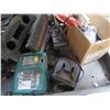 Image 8 : Rolling Cart & Contents:  Tools, Chargers, Cords, Hardware, etc