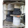 Image 1 : Qty 4 Wooden Spools Misc Cable & Hose