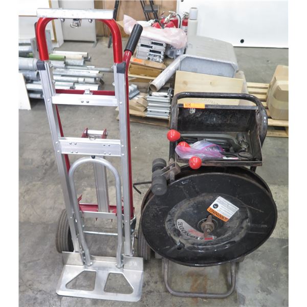 Metal Strapping Dispenser Wheel on Wheels, Band Cutters & Metal Hand Truck Cart