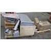 Image 1 : Qty 2 Pallets Metal Connectors, Detex Controller, Greenguard Air Duct, Halogen Lights, etc