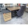 Image 2 : Metal Shop Desk w/ 5 Drawers 60"x30"x29", 3 Drawer File Cabinet & Office Chair