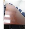 Image 2 : Wooden Conference Table 133"x48"x30" & 10 Rolling Upholstered Chairs