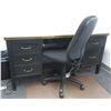 Image 1 : Metal Shop Desk w/ Laminate Top, 5 Drawers 60"x34"x31" & Rolling Chair