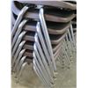 Image 2 : Qty 13 Plastic & Metal Stacking Upholstered Chairs