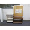 Image 2 : Metal Desk w/ 7 Drawers, 2 Hutch Shelves, Rolling Carts, Floor Mats, etc