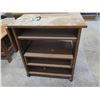 Image 2 : Qty 5 Furniture Items: Rolling 4 Tier Table w/ Leaf, 4 Drawer Desk, Coffee Table, File Cabinet, etc