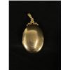 Image 1 : Large Vintage Oval Shaped Gold Filled Picture Locket Hand Engraved Design. 2" L