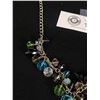 Image 2 : Beautiful Vintage Silvertone Necklace with Lots of Colourful Glass Beads Dangling