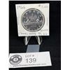 Image 1 : 1966 Canadian Silver Dollar in 2x2 Holder. Coin in Great Shape