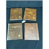 Image 1 : Lot of 4 Brown Leather Coin Books ( Empty)