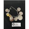 Image 1 : Vintage Silver Bracelet and 12 Coins of the World